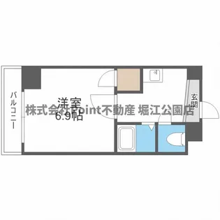 大阪府大阪市西区南堀江3【マンション】の間取り