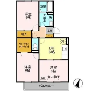 長野県長野市大字大豆島【アパート】の間取り