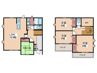 広島県広島市安芸区中野1【一戸建】の間取り