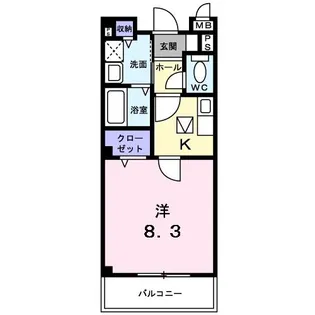 ステイションランドナガタキ【1階】の間取り