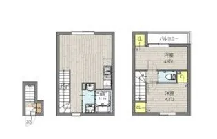 ミハス新宿富久町【2階】の間取り