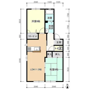 グランデール C・D【1階】の間取り
