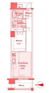 アールスタイルズ武蔵小杉WEST【4階】の間取り