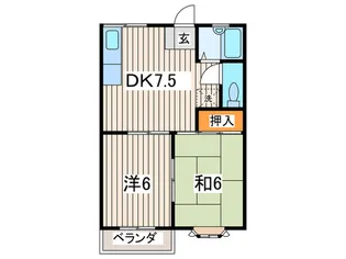 サンハイツ湘南 A【2階】の間取り