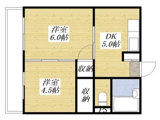 ハイツプラザフジミ【3階】の間取り