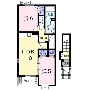 メルベイユテリトワールパルフェ【2階】の間取り