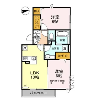 ロイジェントパークスレイクタウン III J【2階】の間取り