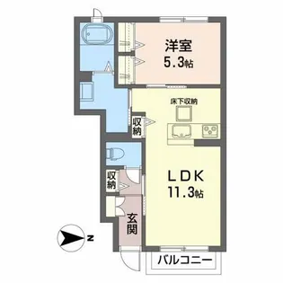 ドゥリエール【1階】の間取り