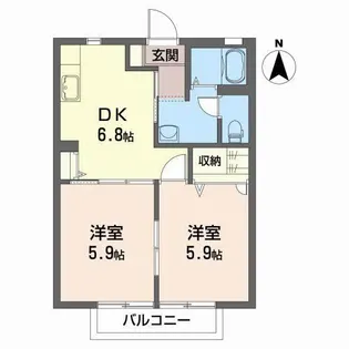 ル・グランM・K【2階】の間取り