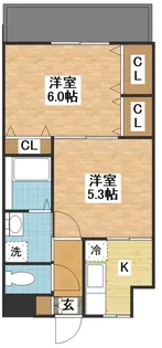 ステートリーマンション鷲崎【6階】の間取り