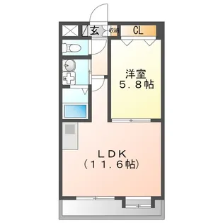 サンヒルズ御薗【2階】の間取り