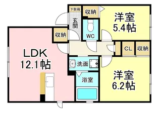 パルテール・ヴィラII【1階】の間取り
