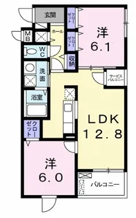 カーサ リリオ【4階】の間取り