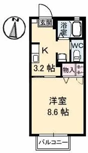 ディアス久保田【2階】の間取り