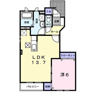メゾン・ソレイユIII【1階】の間取り