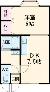 ベルコーポ【1階】の間取り