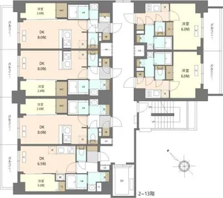 エスリードレジデンス ザ・グラン 梅田イースト【3階】の間取り