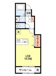 ルミエール デュース【1階】の間取り