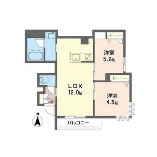 メログラーノ白楽【1階】の間取り