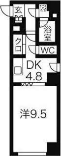 ピュアコート円山【3階】の間取り
