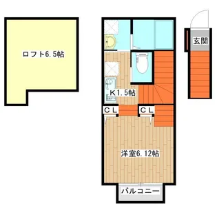 ザ・ソレイユ荒巻神明町B棟【2階】の間取り