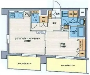 日神デュオステージ蒔田【7階】の間取り