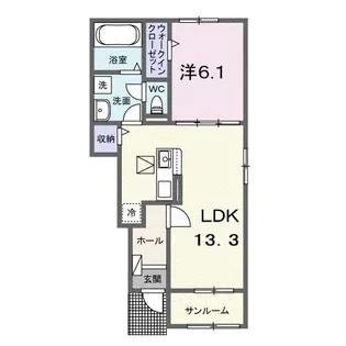 ヌーベルコートR【1階】の間取り