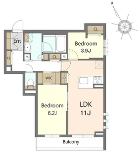 スリジエ大森東【2階】の間取り