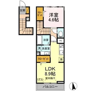 ウインドウ ウィンド【2階】の間取り