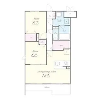 カンフリエ寿【3階】の間取り