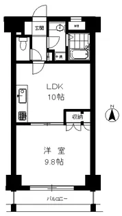 シティプラザ恵比寿【6階】の間取り