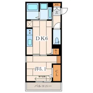 ナウスリート【1階】の間取り