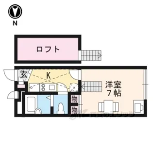 レオパレスサニーコート西村【1階】の間取り