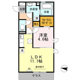 アザックけやき通り【1階】の間取り