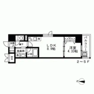 LA BELJOUR 錦糸町【3階】の間取り