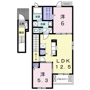フリーダムII【2階】の間取り
