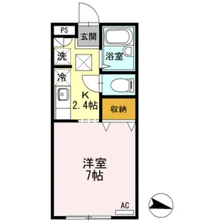 パセオ並木【1階】の間取り
