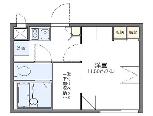 レオパレスエミオン【1階】の間取り