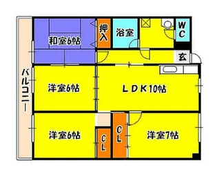 池松コーポII【1階】の間取り