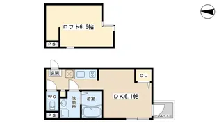 ハーモニーテラス東野八反畑町II【2階】の間取り