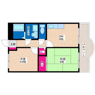 メルベーユ・シャンブル【3階】の間取り