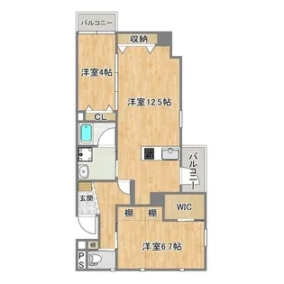 プレステージア本荘【3階】の間取り