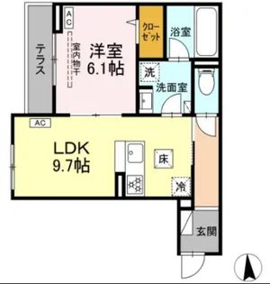 エスペリア栄町【1階】の間取り