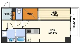 ミラージュパレス天満橋【10階】の間取り