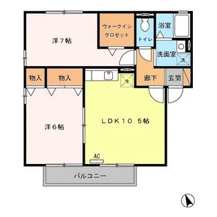 ルミエール大塔 A棟【2階】の間取り