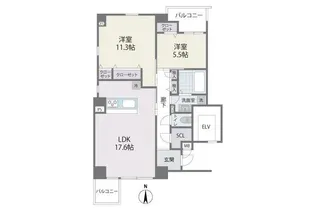 SOLEiL六本松【6階】の間取り