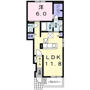 ハレ・マーリエD【1階】の間取り