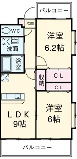 ピースフル・ムーン【1階】の間取り