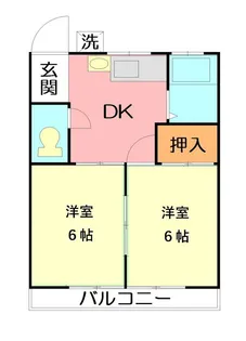 清水ハイツ【2階】の間取り