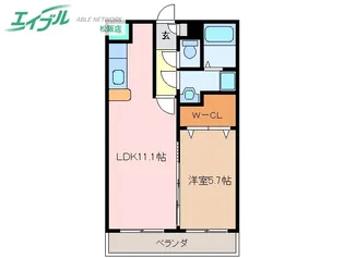 リバーサイドI【3階】の間取り